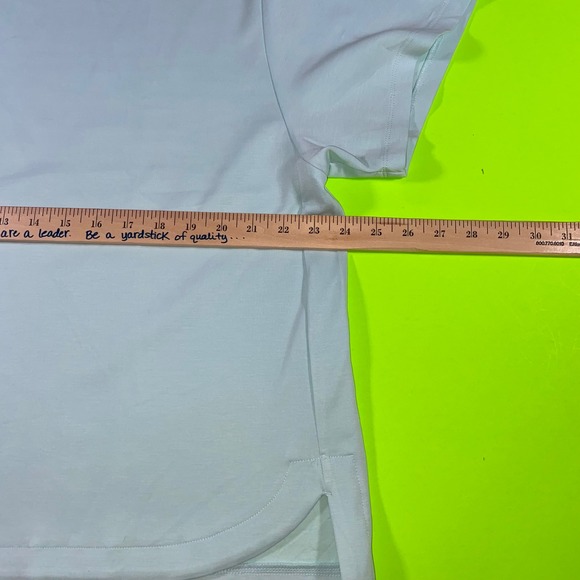 Members Mark Womens Luxe Tee Aqua Blue Short Sleeve Relaxed Fit XXL - Picture 4 of 7